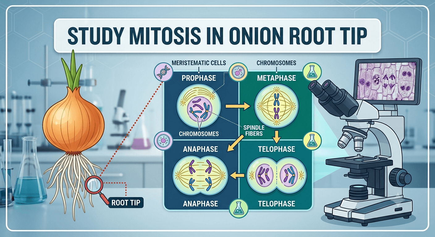 Study Mitosis in Onion Root Tip