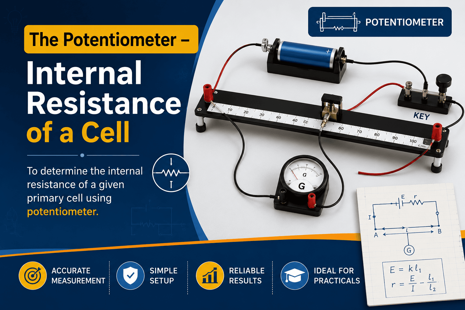 The Potentiometer тАУ Internal Resistance of a Cell